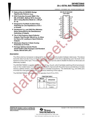 SN74BCT25642DW datasheet  